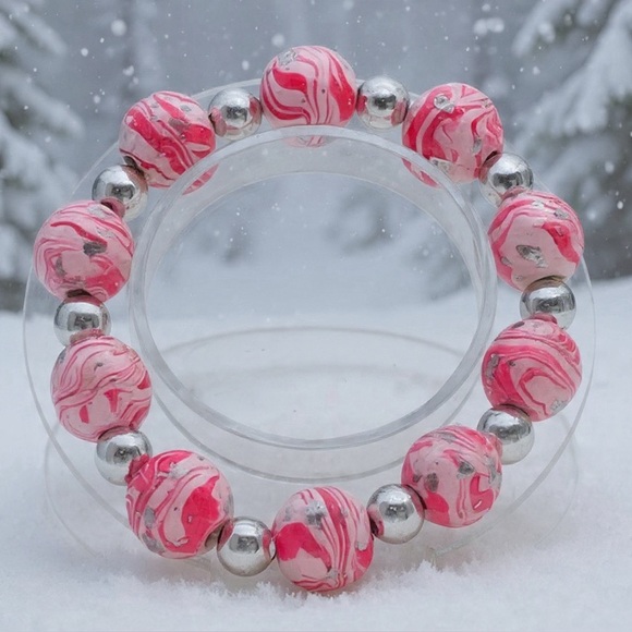 Handmade Polymer Clay Beaded Bracelets – Unique & One-of-a-Kind - Picture 2 of 16